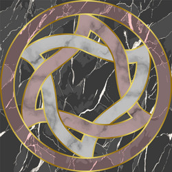 marble mosaic seamless patterns with round vector image