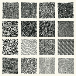 set of hand drawn marker and ink patterns vector