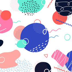 abstract doodle template design of free shape vector image