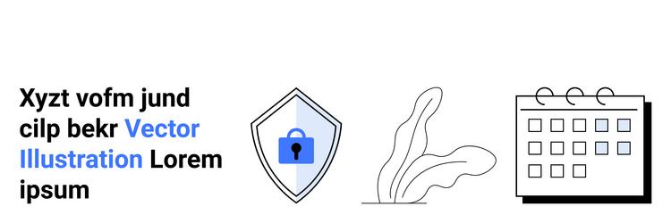 data security concept with shield calendar vector image