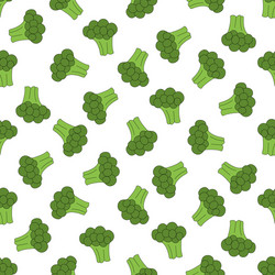 seamless pattern with broccoli vector image