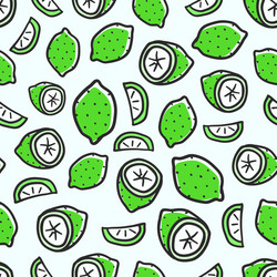 Seamless pattern with green lime background vector