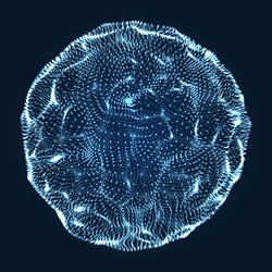sphere consisting points abstract globe vector image
