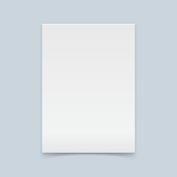 white sheet of paper in flat style empty vector image