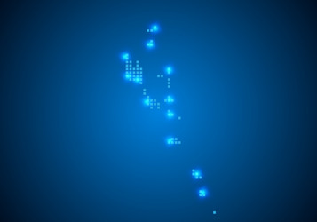 abstract blue background with map internet line vector image
