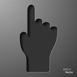 click hand icon pointer eps8 vector image