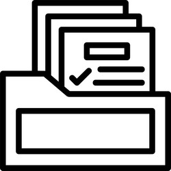 documentation linear style icon design vector image