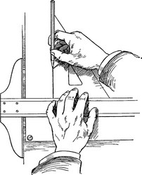 drawing vertical lines using a t-square vector image