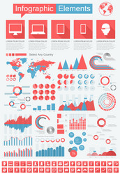 IT Industry Data Visualization Elements vector image
