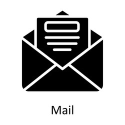 mail solid icon design user vector image