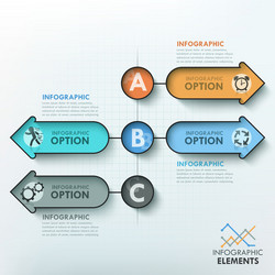 Modern Workflow Layout - Circles & Arrows vector image