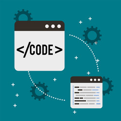 program coding website vector image