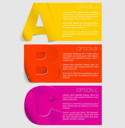 progress background with three steps vector image