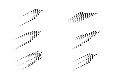 set speed lines isolated motion effect vector image
