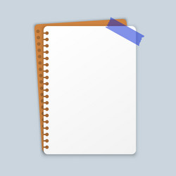 white sheet of paper in flat style empty vector image