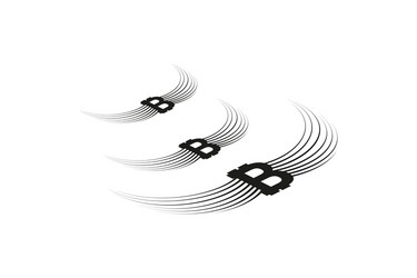 bitcoin cripto currency blockchain flat vector image