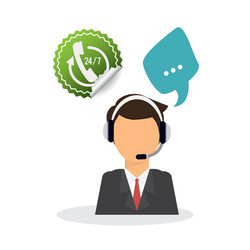 call center design customer service icon vector image