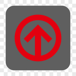 direction up rounded square button vector image