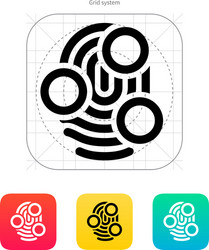 Fingerprint whorl type scan icon vector