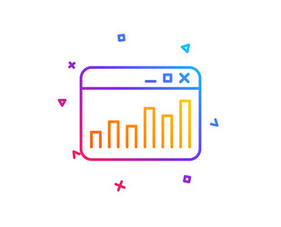 marketing statistics line icon web analytics vector image