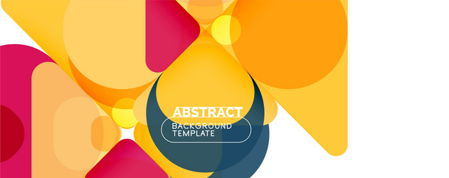 modern geometric round shapes and dynamic lines vector image