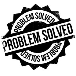 Problem solved rubber stamp vector