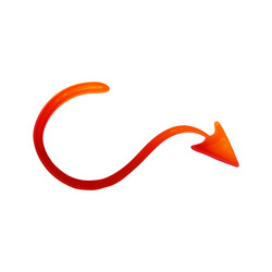 Red devil tail isolated on white background Vector Image