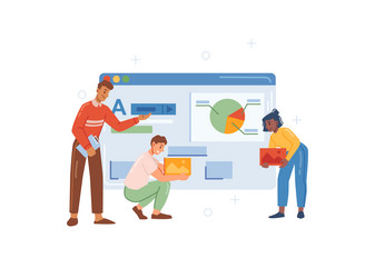 Website Interface Development vector image