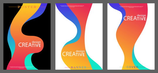 abstract gradient design template the idea vector image