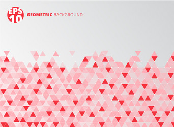 abstract red geometric triangle structure vector image