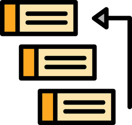 backlog line filled style icon design vector image