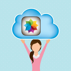 cloud computing design vector image