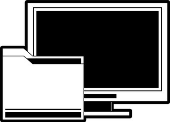 computer monitor icon image vector image