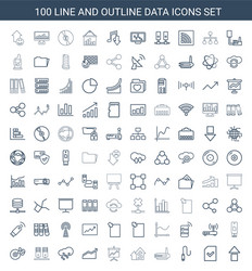 Data icons vector