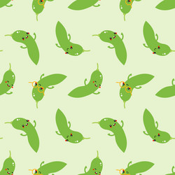 edamame beans characters pattern background vector image