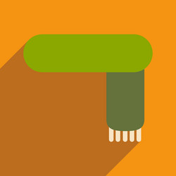 flat with shadow icon and mobile application scarf vector image
