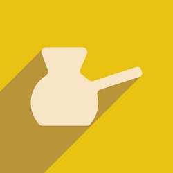 flat with shadow icon and mobile application turk vector image