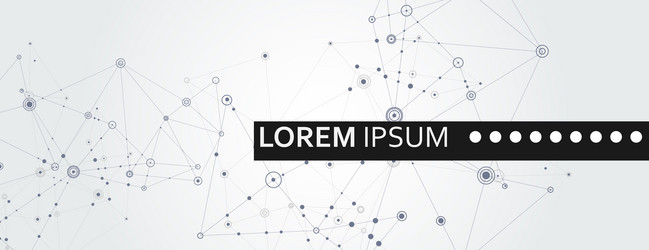 geometric connected line and dots simple vector image