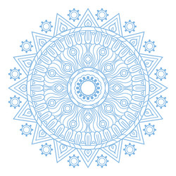 Intricate Circular Line Pattern vector image