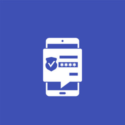 password access mobile authentication icon vector image