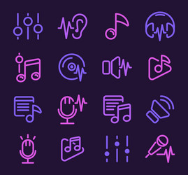 set of audio scales vector image