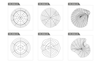 set of y2k style objects retro vector image