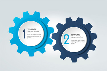 two elements chart scheme diagram infographic vector image