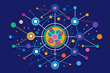 abstract representation of a data network vector image