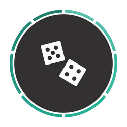 game dice computer symbol vector image