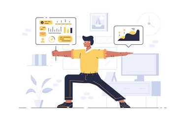 Man in Equilibrium Pose vector image