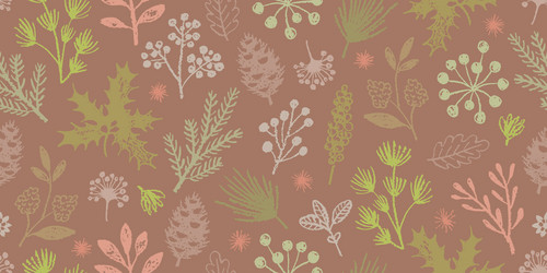 mocha mousse pattern winter christmas background vector image