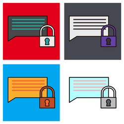 set of flat spam outline symbol on background vector image