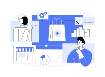 ai-driven product demos abstract concept vector image