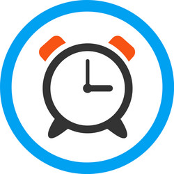 Alarm clock rounded icon vector